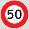 50 km/h sign