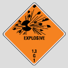 Explosives sign