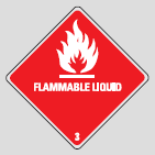 Flammable liquid sign