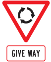Roundabout Give Way sign