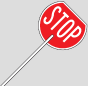 Handheld stop sign