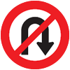 No U-turn sign