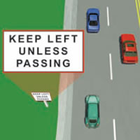 Picture of a passing lane
