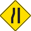 Road narrows