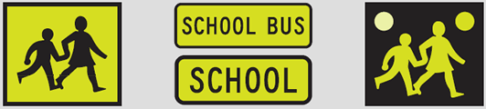 School bus signs