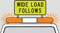  Wide load follows sign