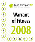 Picture of a warrant of fitness label